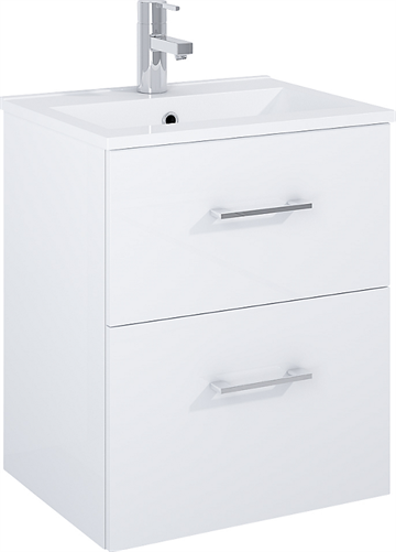 IMAGE 60 CM Møbelskab & håndvask, hvid højglans